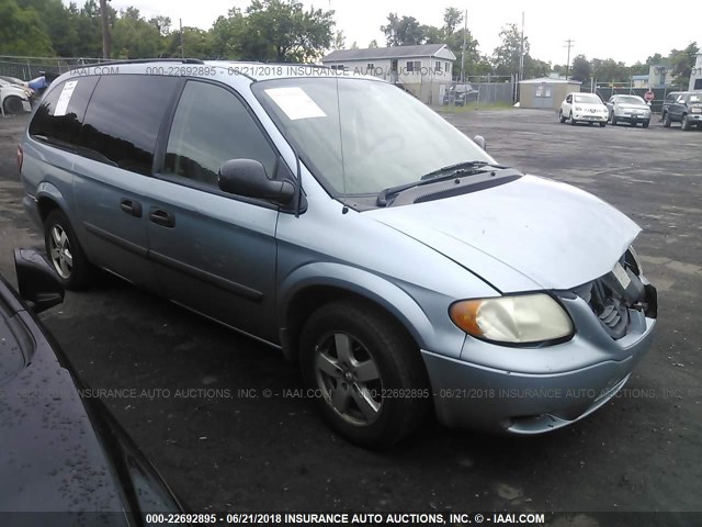 1D4GP24R16B579742 - 2006 DODGE GRAND CARAVAN SE BLUE photo 1