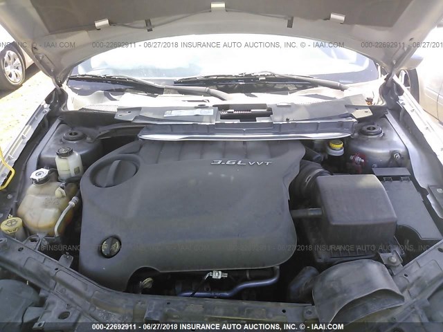 1C3CCBBG3DN527909 - 2013 CHRYSLER 200 TOURING GRAY photo 10