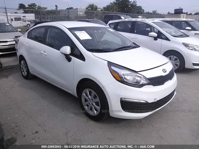 KNADM4A38H6104229 - 2017 KIA RIO LX WHITE photo 1