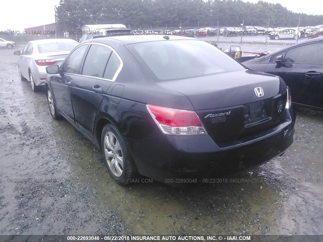 1HGCP26808A131213 - 2008 HONDA ACCORD EXL BLACK photo 3