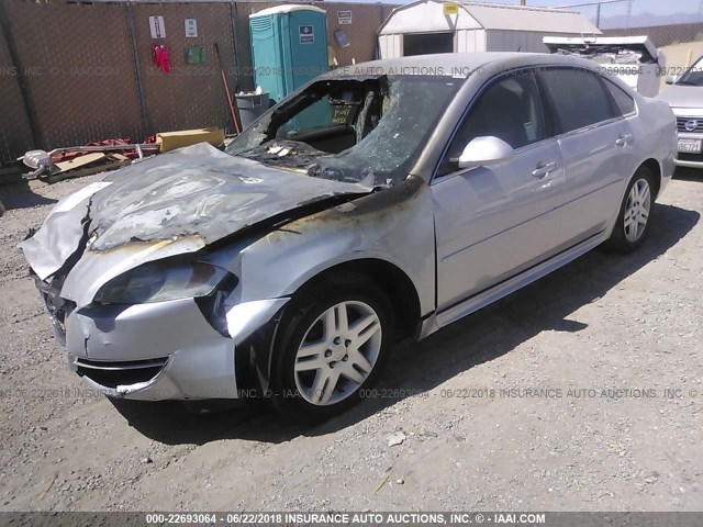 2G1WB5E37G1146245 - 2016 CHEVROLET IMPALA LIMITED LT SILVER photo 2