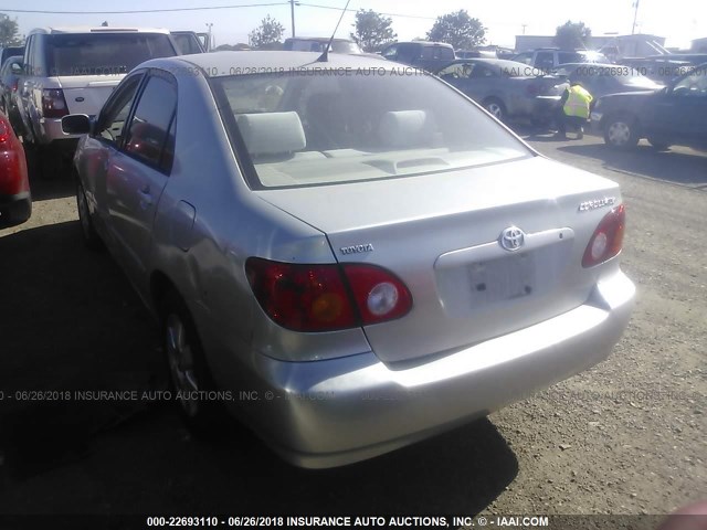 JTDBR32E542017556 - 2004 TOYOTA COROLLA CE/LE SILVER photo 3