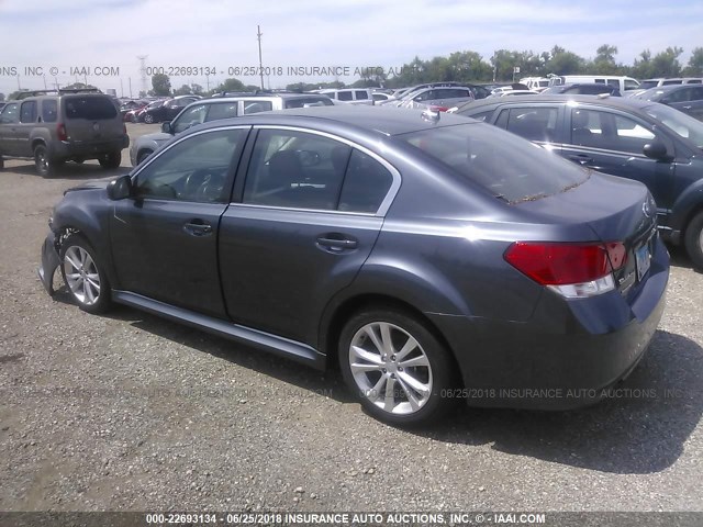 4S3BMCC69E3009736 - 2014 SUBARU LEGACY 2.5I PREMIUM GRAY photo 3