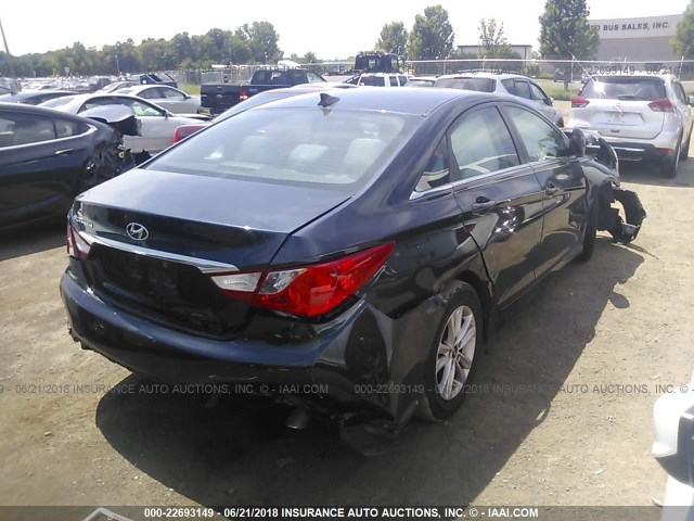 5NPEB4AC7EH897408 - 2014 HYUNDAI SONATA GLS GRAY photo 4