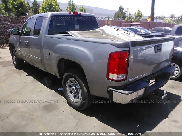 2GTEC19C081195047 - 2008 GMC SIERRA C1500 GRAY photo 3