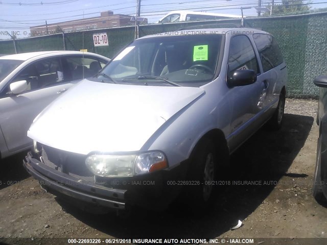 4N2XN11T4YD840900 - 2000 NISSAN QUEST SE/GLE/GXE SILVER photo 2