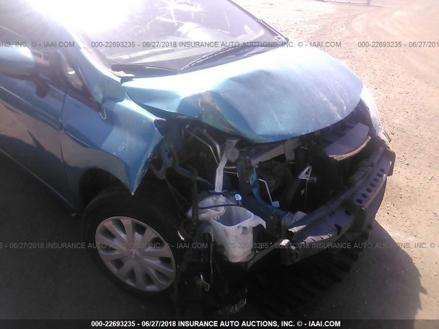 3N1CE2CP6FL361556 - 2015 NISSAN VERSA NOTE S/S PLUS/SV/SL/SR Light Blue photo 6