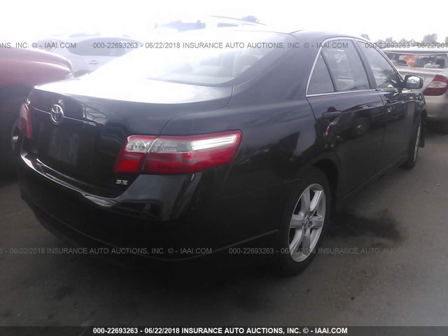 4T1BE46K37U701009 - 2007 TOYOTA CAMRY NEW GENERAT CE/LE/XLE/SE BLACK photo 4