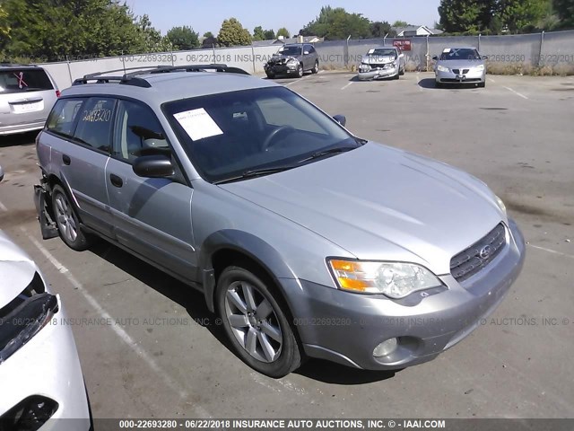 4S4BP61C067360204 - 2006 SUBARU LEGACY OUTBACK 2.5I SILVER photo 1