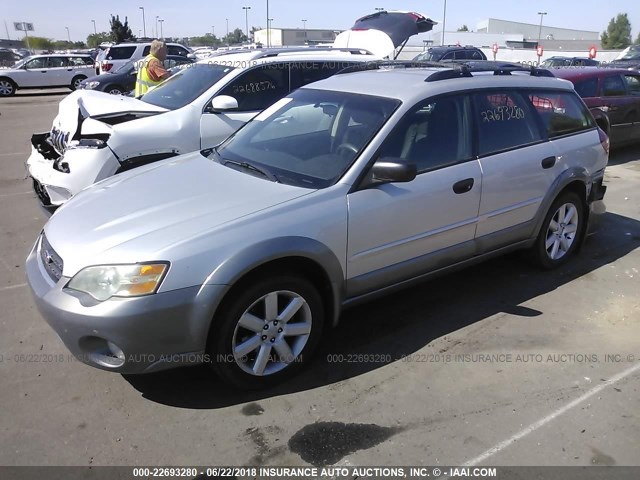 4S4BP61C067360204 - 2006 SUBARU LEGACY OUTBACK 2.5I SILVER photo 2