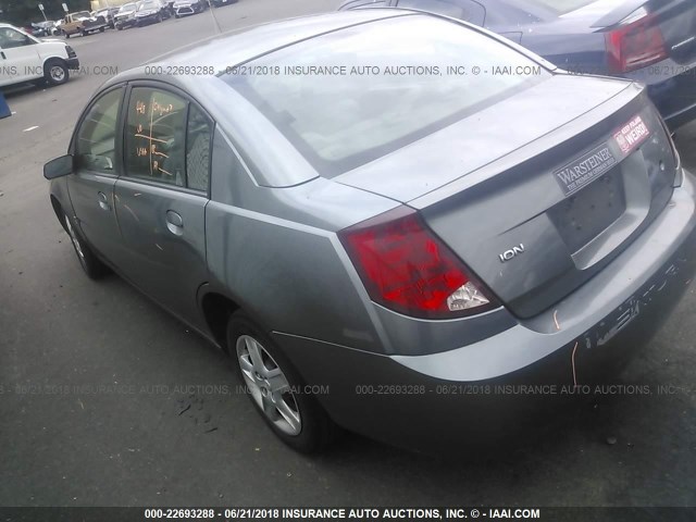 1G8AJ55F26Z199885 - 2006 SATURN ION LEVEL 2 GRAY photo 3