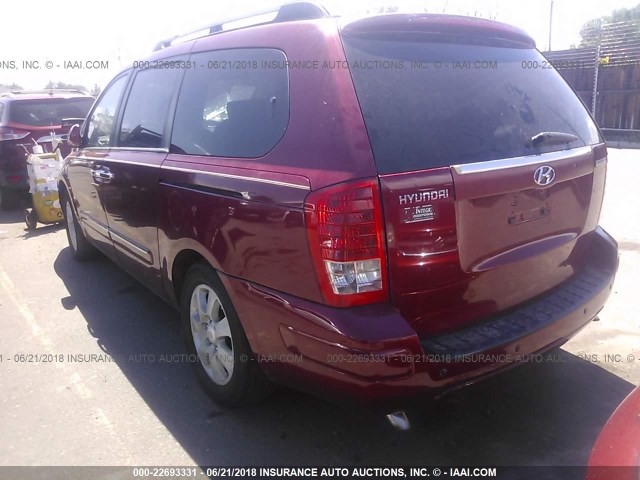 KNDMC233976023438 - 2007 HYUNDAI ENTOURAGE GLS/SE/LIMITED RED photo 3