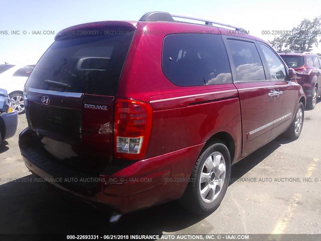 KNDMC233976023438 - 2007 HYUNDAI ENTOURAGE GLS/SE/LIMITED RED photo 4