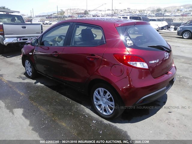 JM1DE1KY4E0172129 - 2014 MAZDA MAZDA2 SPORT RED photo 3