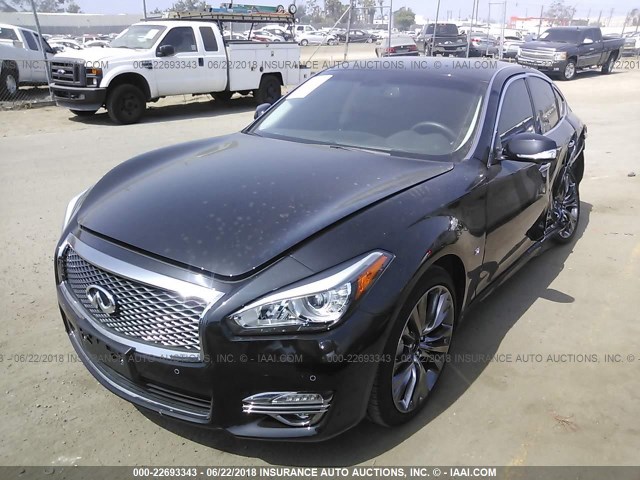 JN1BY1AP6HM740937 - 2017 INFINITI Q70 3.7 BLACK photo 2