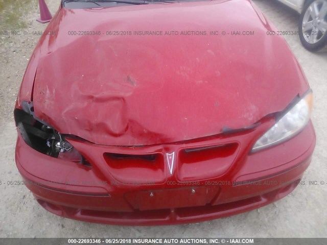 1G2NW12E73C101126 - 2003 PONTIAC GRAND AM GT RED photo 6