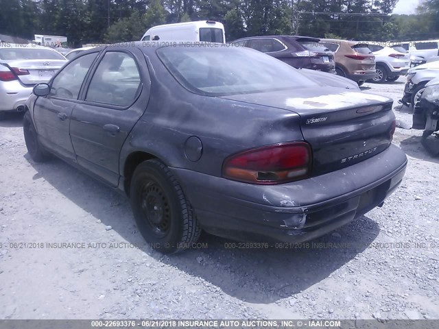 1B3EJ46XXWN300348 - 1998 DODGE STRATUS BLACK photo 3