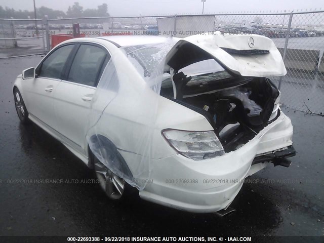 WDDGF8BB7AF486482 - 2010 MERCEDES-BENZ C 300 4MATIC WHITE photo 3