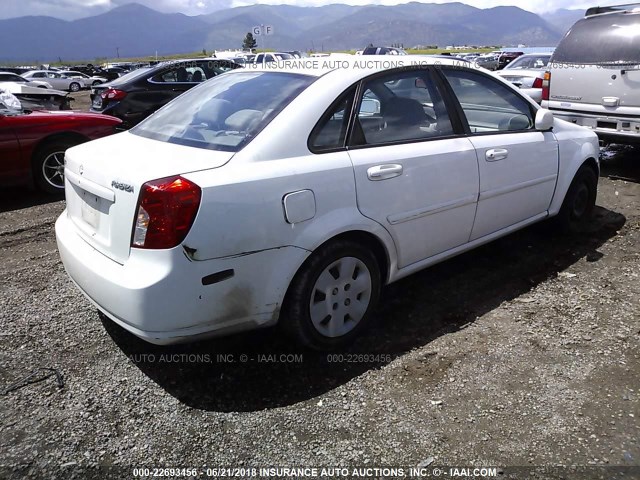 KL5JD56Z88K864800 - 2008 SUZUKI FORENZA CONVENIENCE/POPULAR WHITE photo 4