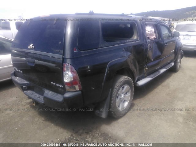 5TEMU4FN9AZ706501 - 2010 TOYOTA TACOMA DOUBLE CAB LONG BED BLACK photo 4