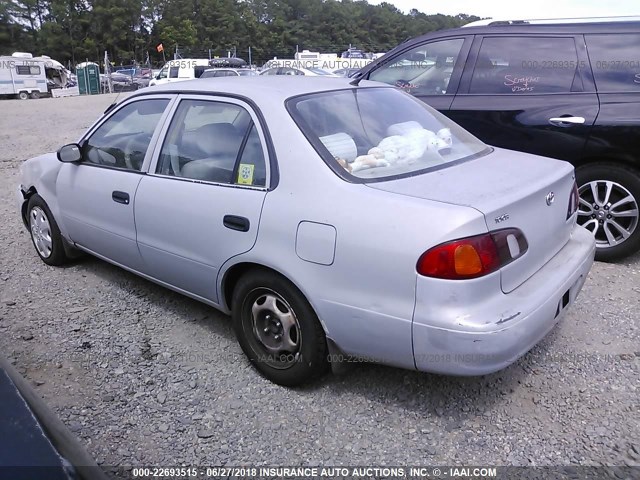 2T1BR12E6XC239663 - 1999 TOYOTA COROLLA VE/CE/LE SILVER photo 3