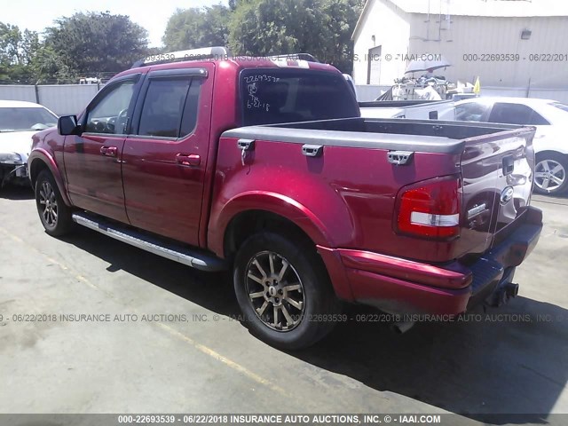 1FMEU33KX7UA17928 - 2007 FORD EXPLORER SPORT TR LIMITED RED photo 3