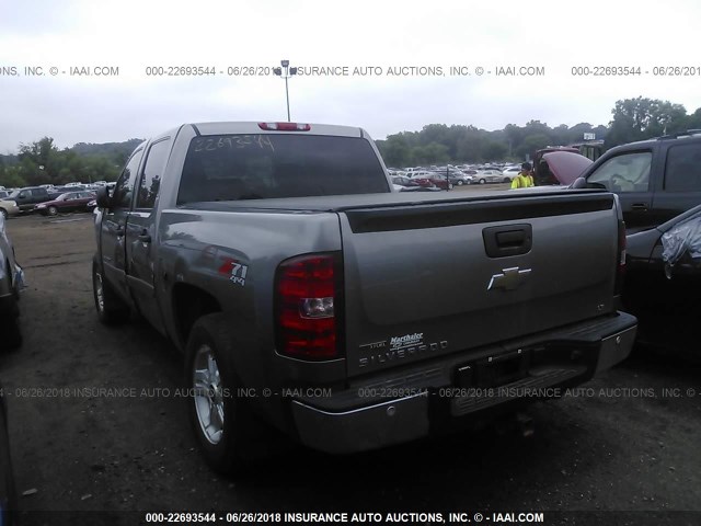 3GCEK13327G544906 - 2007 CHEVROLET SILVERADO K1500 CREW CAB GRAY photo 3