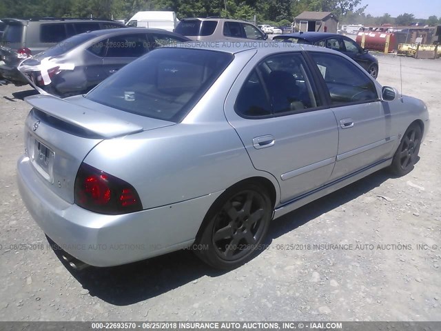 3N1AB51A14L741899 - 2004 NISSAN SENTRA 2.5S SILVER photo 4