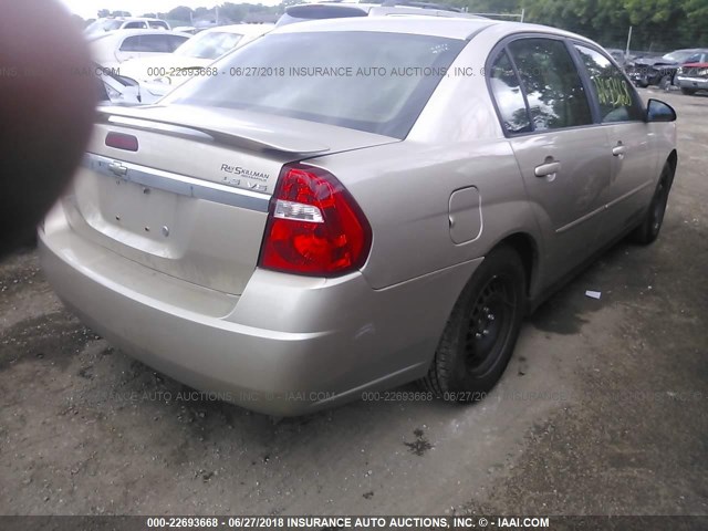 1G1ZT52835F314592 - 2005 CHEVROLET MALIBU LS Qızıl foto 4