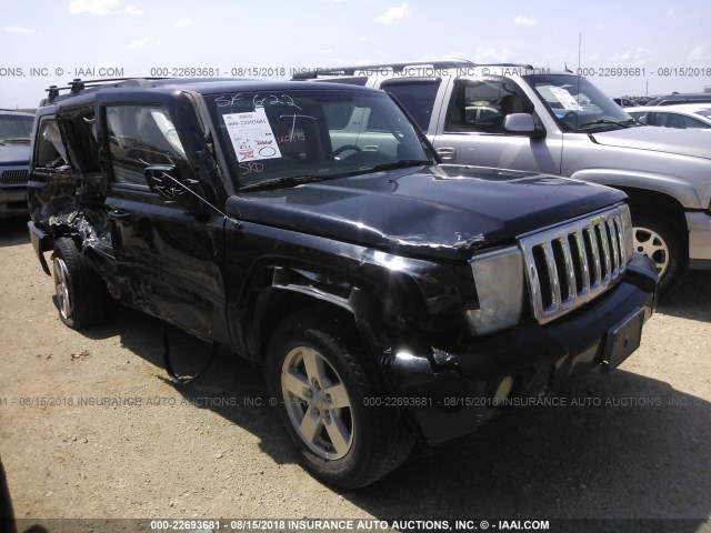 1J8HH48P27C643844 - 2007 JEEP COMMANDER BLACK photo 1