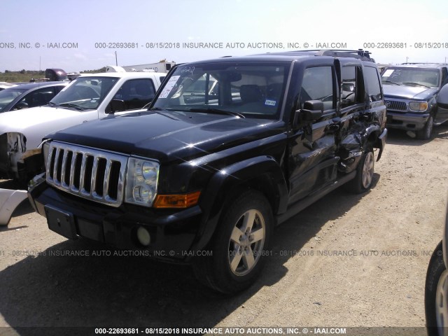 1J8HH48P27C643844 - 2007 JEEP COMMANDER BLACK photo 2