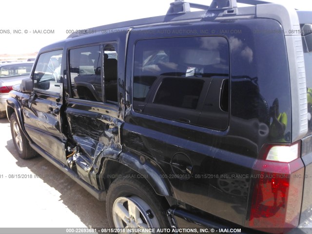 1J8HH48P27C643844 - 2007 JEEP COMMANDER BLACK photo 6