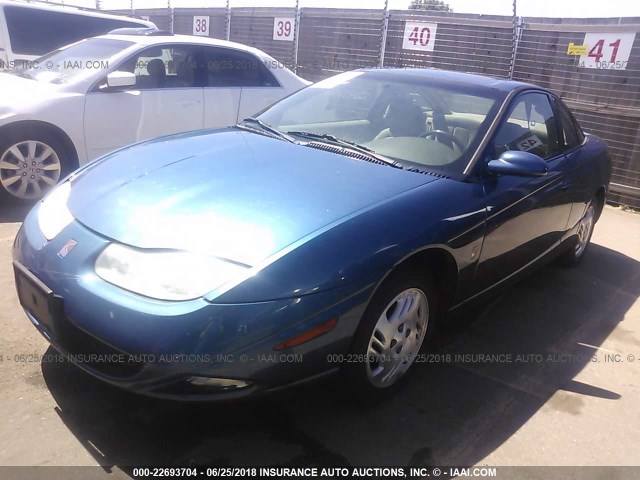 1G8ZR12701Z107845 - 2001 SATURN SC2 BLUE photo 2