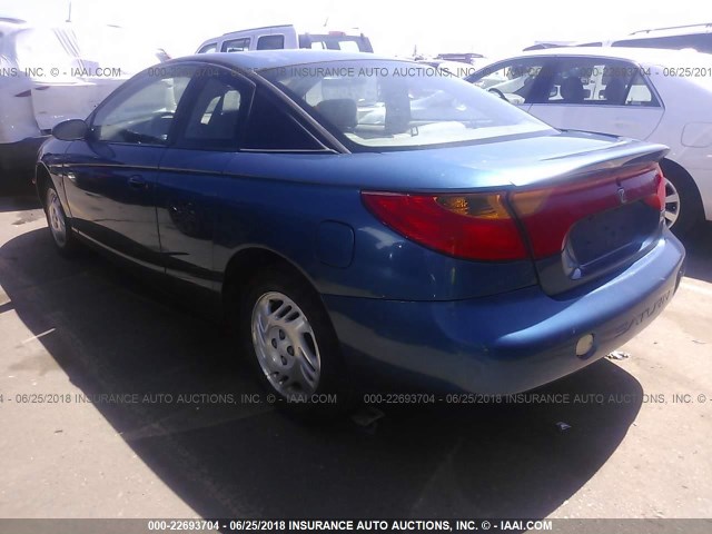 1G8ZR12701Z107845 - 2001 SATURN SC2 BLUE photo 3