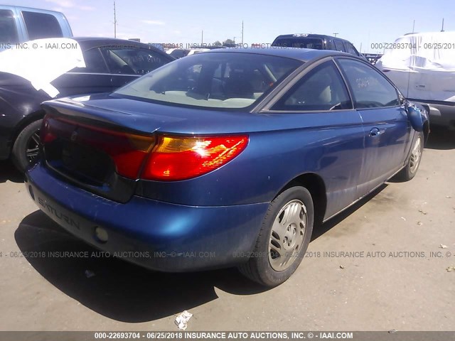 1G8ZR12701Z107845 - 2001 SATURN SC2 BLUE photo 4