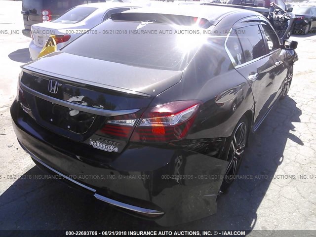 1HGCR2F54HA136592 - 2017 HONDA ACCORD SPORT BLACK photo 4