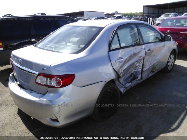 2T1BU4EE3BC723164 - 2011 TOYOTA COROLLA S/LE SILVER photo 4