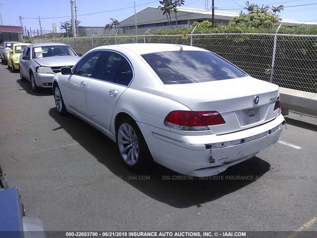 WBAHL83578DT13435 - 2008 BMW 750 I WHITE photo 3