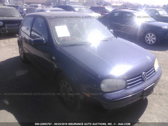 WVWBT21J81W158460 - 2001 VOLKSWAGEN GOLF GL BLUE photo 1