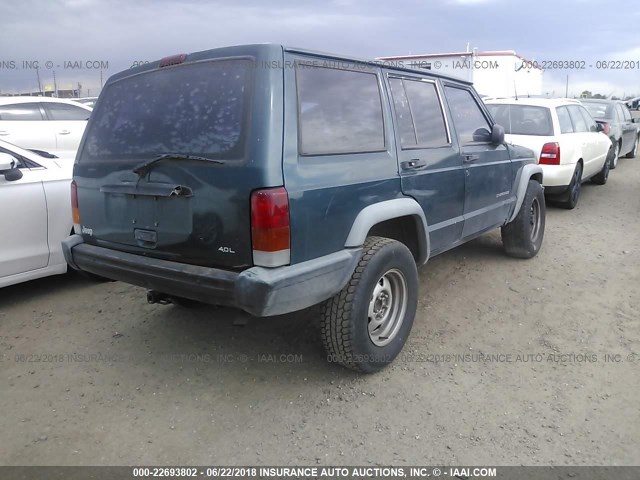 1J4FT28S7WL211443 - 1998 JEEP CHEROKEE SE GREEN photo 4