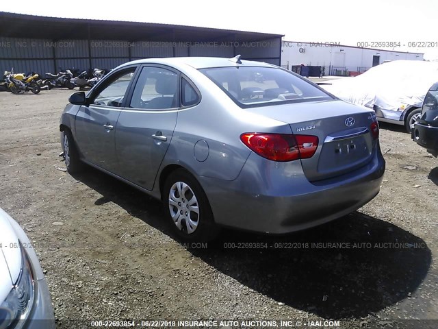 KMHDU4AD2AU191604 - 2010 HYUNDAI ELANTRA BLUE/GLS/SE SILVER photo 3