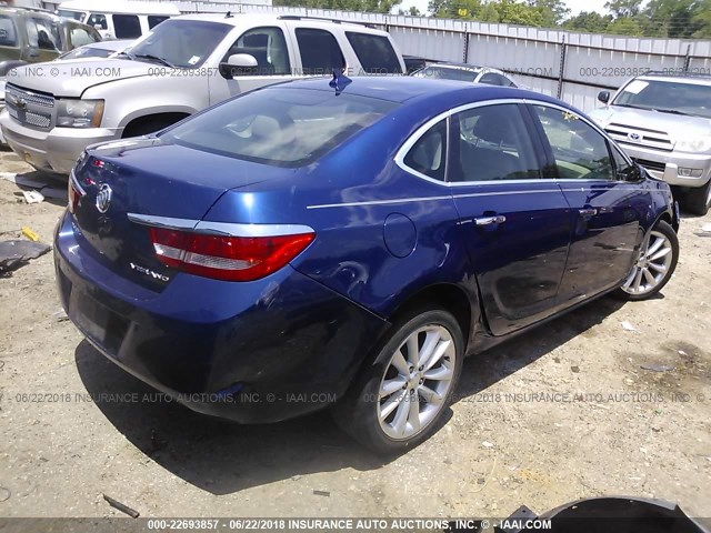 1G4PP5SK3E4215888 - 2014 BUICK VERANO BLUE photo 4