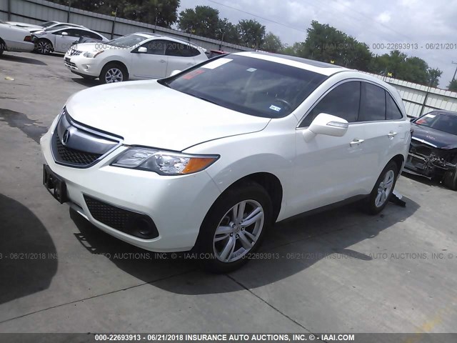 5J8TB3H37EL000690 - 2014 ACURA RDX WHITE photo 2