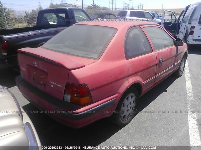 JT2AC52L2V0259329 - 1997 TOYOTA TERCEL CE RED photo 4