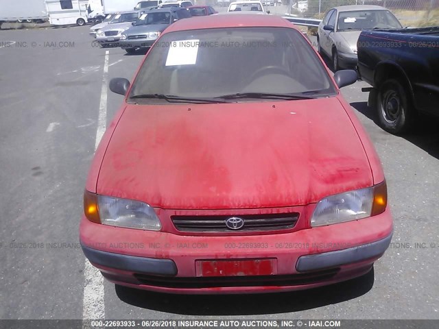 JT2AC52L2V0259329 - 1997 TOYOTA TERCEL CE RED photo 6