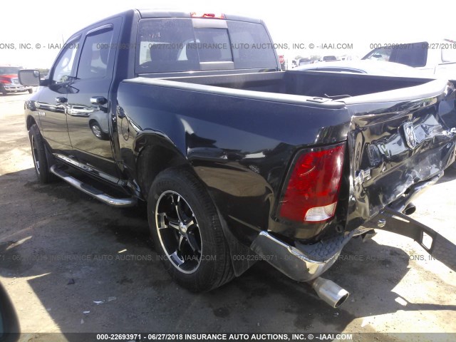 1D3HV13T79S777770 - 2009 DODGE RAM 1500 BLACK photo 3