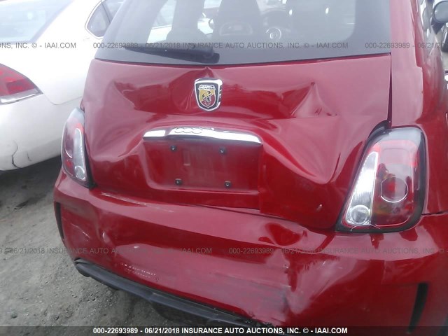 3C3CFFFH8FT544824 - 2015 FIAT 500 ABARTH RED photo 6