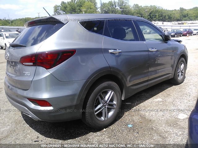 5NMZTDLB3JH101067 - 2018 HYUNDAI SANTA FE SPORT  GRAY photo 4