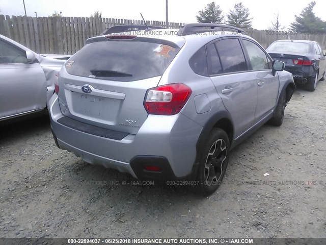 JF2GPACCXFH231294 - 2015 SUBARU XV CROSSTREK 2.0 PREMIUM GRAY photo 4