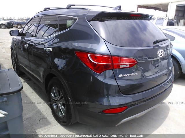 5XYZU3LB6FG291598 - 2015 HYUNDAI SANTA FE SPORT  BLUE photo 3